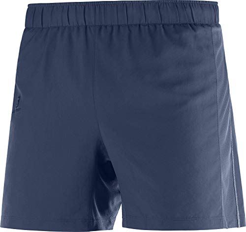 Salomon Agile 5'' Short M Shorts para running, Azul (Mood Indigo), Talla M para Hombre