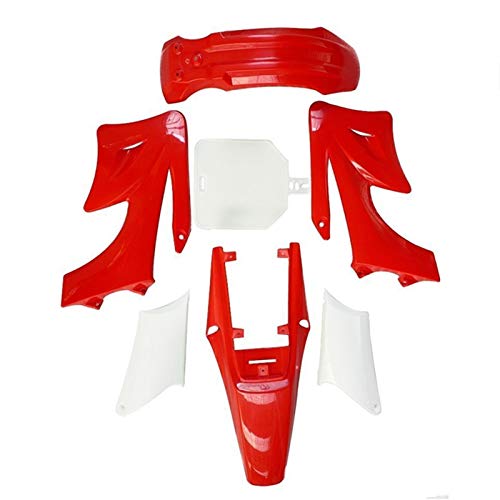 Sankuai 1set Red Side Number Placas Shrouds Fender Plástico Kits de carenado Completo para A-P-O-L-L-O Orion 125/140/160 / 250cc Pit Suct Pitpro Bike