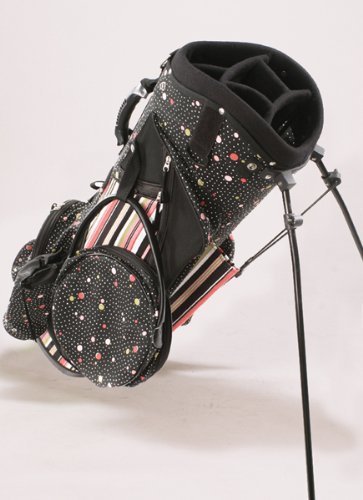 Sassy Caddy Women's Flirty Golf Stand Bag, Hot Pink/Light Pink/Black/White by Sassy Caddy, Inc.