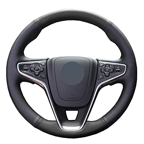 SAXTZDS Cubierta del Volante del Coche de Cuero Artificial PU Negro, Apto para Buick Regal GS Opel Insignia Vauxhall Insignia 2014 2015 2016 2017