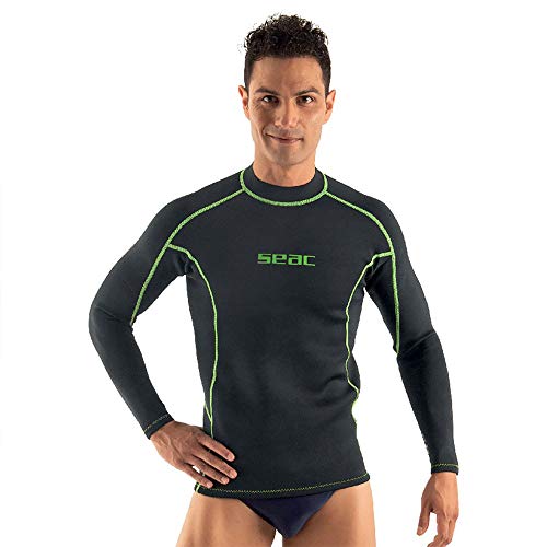 SEAC Fit Long - Camisa de Neopreno (de Manga Larga de 2 mm, Adecuado como Protector térmico para Buceo y Surf)