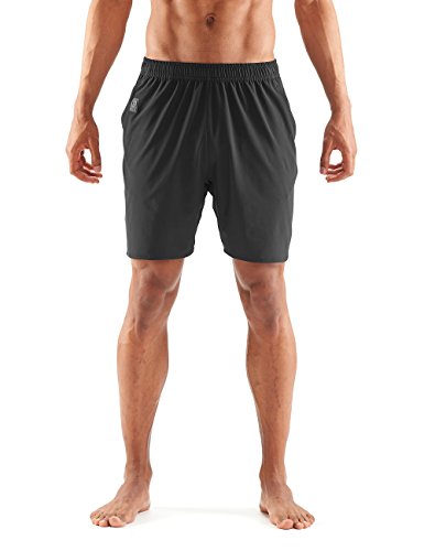 Skins Pantalón Corto Cuadrado para Hombre, 17,7 cm, Color Negro, M, Mediano