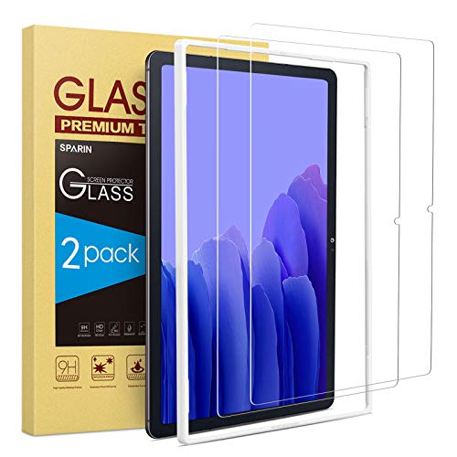 SPARIN 2 Pack Protector de Pantalla Compatible con Samsung Galaxy Tab A7 2020 (10.4 Pulgadas), Cristal Templado con Dureza 9H, Resistente a los arañazos