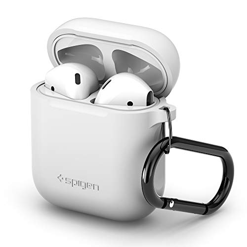 Spigen Silicone Fit Compatible con Apple Airpods 1&2 Funda [LED Frontal no Visible] - Blanco