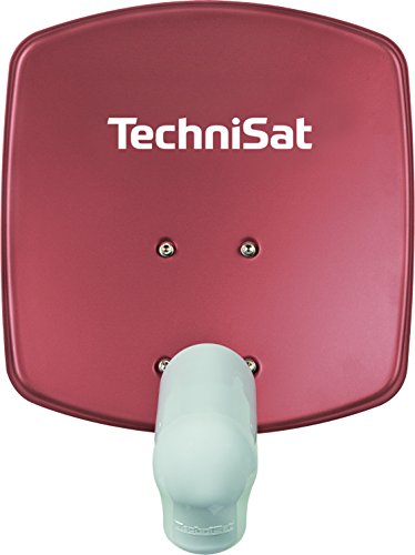 TechniSat Satman 33 - Antena parabólica con Super-V/H-LNB, color rojo