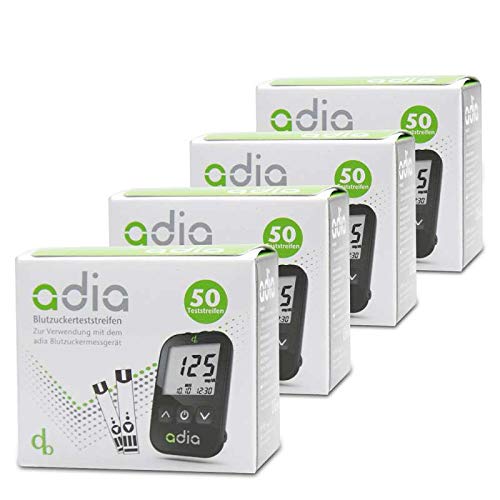 Tiras reactivas de glucosa en sangre adia, 200 piezas, paquete de precio reducido para el control de la glucosa en sangre en la diabetes Tiras reactivas de glucosa en sangre adia, 200 piezas, paquete de precio reducido para el control de la glucosa en sangre en la diabetes