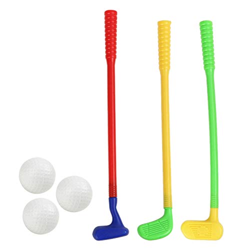 Toyvian Juego de palos de golf de plástico para niños, minigolf, juego de palos de golf para niños para desarrollar la capacidad de desarrollo