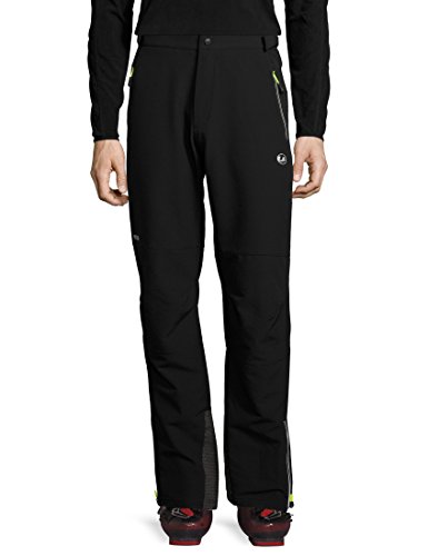 Ultrasport Basic Pantalones de montaña/deportes de invierno para hombre Rex, softshell, pantalones funcionales para hombre, sobrepantalones de invierno, p. ej. para el esquí de fondo, Negro, M