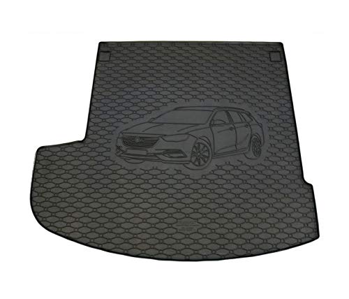 V-MAXZONE PARTS Alfombrilla de goma negra para maletero de coche, compatible con Opel Insignia Sports Tourer 2017 2018 2019 2020