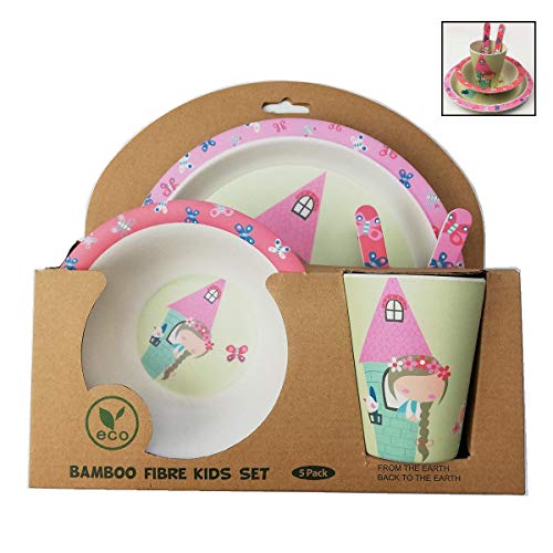 Vajilla Bambu Infantil ♻ Vajilla Fibra de Bambú Niños y Bebés 5 Piezas - Material Ecologico, Reciclable - Apto para Lavavajillas - Pack Eco, Bio, sin BPA (Bamboo) - Con Plato, Tazon, Vaso y Cubiertos Vajilla Bambu Infantil ♻ Vajilla Fibra de Bambú Niños y Bebés 5 Piezas - Material Ecologico, Reciclable - Apto para Lavavajillas - Pack Eco, Bio, sin BPA (Bamboo) - Con Plato, Tazon, Vaso y Cubiertos