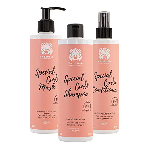 Válquer Profesional Pack Método Curly Champú 400 ml + Mascarilla 290 ml + Acondicionador 300 ml Especial Rizos, Cabellos Rizados, Sin Sulfatos, Sin Sal. Rizos Perfectos. Hasta 96% origen natural Válquer Profesional Pack Método Curly Champú 400 ml + Mascarilla 290 ml + Acondicionador 300 ml Especial Rizos, Cabellos Rizados, Sin Sulfatos, Sin Sal. Rizos Perfectos. Hasta 96% origen natural