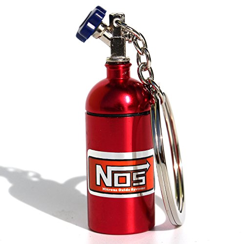 VmG-Store Mini NOS - Botella de óxido nitrógeno para llavero, tapa desenroscable (rojo)