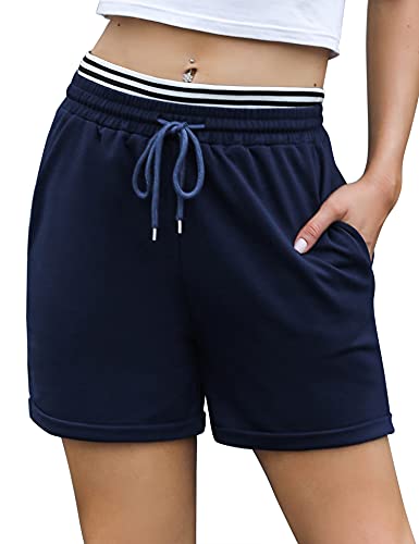 Wayleb Pantalones Cortos de Deporte Mujer Pantalon Corto Chandal de Verano para Mujer Casual Deportivos Shorts para Correr Yoga Fitness Gimnasio