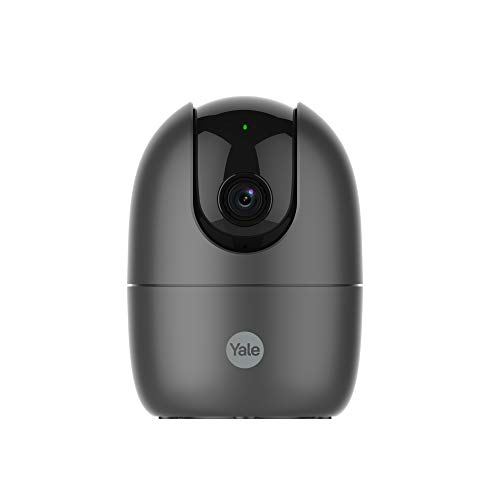 Yale SV-DPFX-B_EU - Cámara Wi-Fi para Interiores Pan y Tilt, Detección de Movimiento, Conversación bidireccional Modo Privacidad, Transmisión en Vivo, Compatible con Google Assistant y Alexa