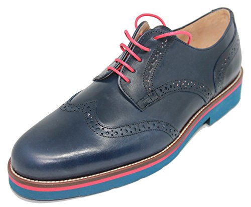 Zapatos de Cordones de Pala Vega JOHN COLEMAN en Piel de Becerro Color Azul Marino para Hombre