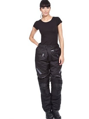 Zerimar Pantalones Moto Mujer | Pantalones Cordura Moto Mujer | Pantalones Moto Mujer Protecciones | Pantalon Cordura Mujer (Negro, XXL)