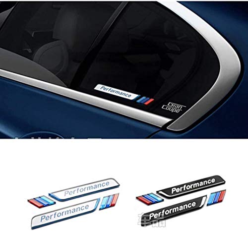 ZFXNB Ventana De Coche 3D Decorativo M Emblema Etiqueta Estilo De Coche para BMW E90 F30 F10 E46 E36 2 Piezas/Juego (Izquierda Y Derecha), Plateado, Plateado