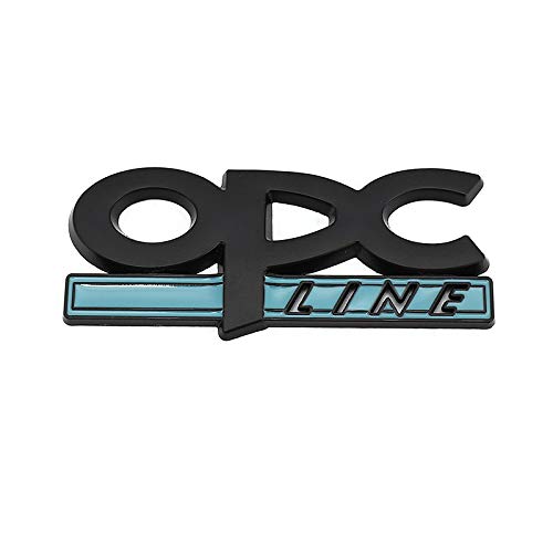 1 Piezas de Moda Pegatinas de automóviles Emblema Fender Tail Badge Calcomanías para Opel OPC Line Astra H G J K F Mokka Regal Zafira A B Corsa C D Insignia Vectra Accesorios (Color Name : Black)