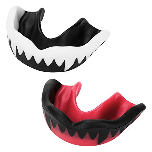 2 protectores bucales deportivos para adolescentes mayores de 15 años y adultos, boquillas profesionales ortopédicos moldeables Eva protector de goma