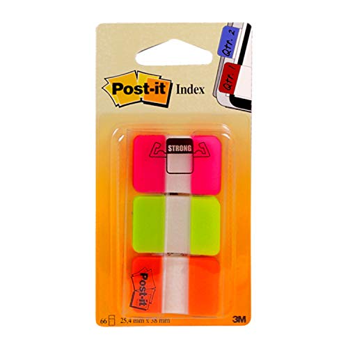 3M Post-It 686-PGO - Pack de 3 mininotas, 25.4 x 38.1 mm, multicolor