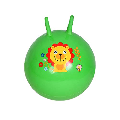 BESPORTBLE Pelota saltadora con asa, pelota de gimnasia, portero, juguete para niños, niños pequeños, guardería, 55 cm (color aleatorio)