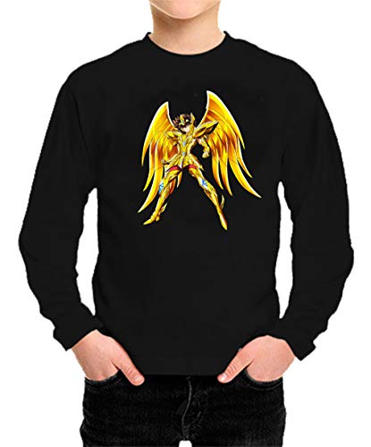 Camiseta Manga Larga de NIÑOS Caballeros del Zodiaco Pegaso Dragon Sain Seyia Fenix 002 7-8 años