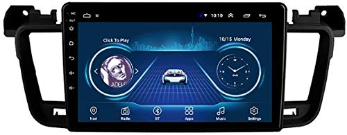 Car Stereo 9 Pulgadas Car Stereo Radio MP5 Player Android 8.1 para Peugeot 508 (2011-2018), GPS 2.5D Pantalla táctil, WiFi, Bluetooth, Mirror Link, FM, Sintonizador de Radio (1G + 16G)