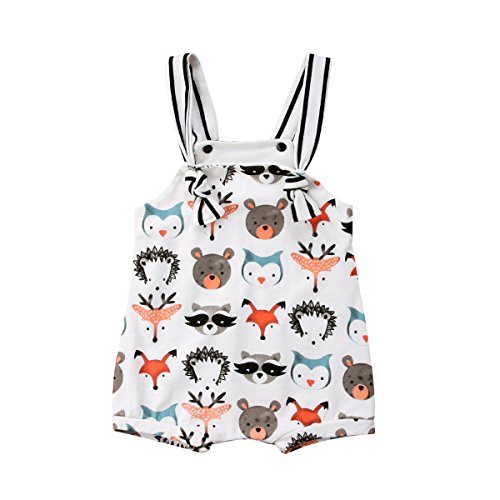 Carolilly Mono Pantalón Corto Peto Overalls Pantalón Ajustable para Niñas Conjunto Traje Bebé Recién Nacido sin Mangas con Dibujos Animales Carolilly Mono Pantalón Corto Peto Overalls Pantalón Ajustable para Niñas Conjunto Traje Bebé Recién Nacido sin Mangas con Dibujos Animales