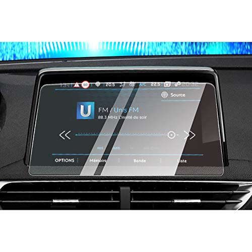 CDEFG para Peugeot 3008 5008 GT Protector de Pantalla de Vidrio Templado, HD Auto 9H GPS Navi película protegida Glass (8 Inches)