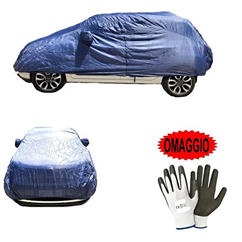 Compatible con Peugeot 108 PureTech 82 3p. Allure - Funda para coche impermeable de nailon, talla S, antidesgarro, 406 x 165 x 119 cm, funda para coche, antiarañazos, universal, antilluvia, color azul