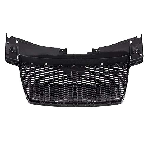 DAJIJI Parrilla Frontal, para TTRS Style Front Sport Hex Mesh Honeycomb Hood Grill Black para Audi TT/TTS 8J 2006 2007 2009 2010 2012 2012 2011 2013 2014 2014