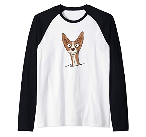 Divertido perro faraón Perro de caza Podenco Camiseta Manga Raglan