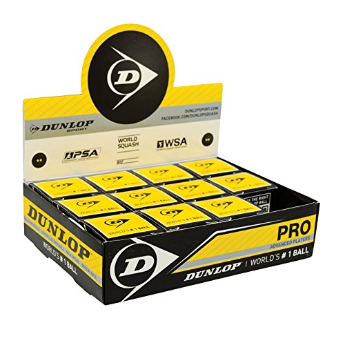 Dunlop Pro 12X1Bbx Bolas de Squash, Unisex