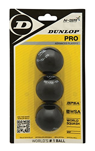 Dunlop Pro 3Bbl Bolas de Squash, Unisex