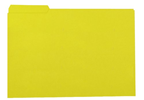 Elba Gio - Pack de 50 subcarpetas con pestaña izquierda, color amarillo