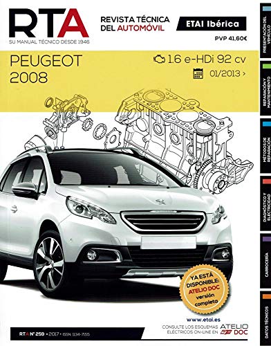 FELLOJA Manual DE Taller Peugeot 2008 Desde -2013 1.6 HDI 92CV R259+Chaleco Reflectante
