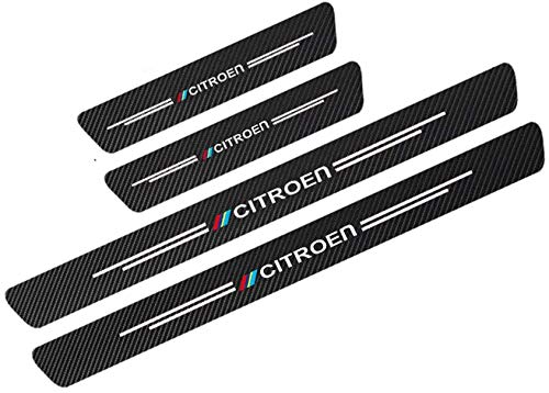 Fibra de carbono Decoración Para Estribos Para Citroen C1 C2 C3 C4 C5 C6, Protección de pedal de umbral, Car Styling Sticker