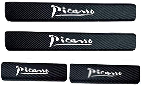 Fibra de carbono Decoración Para Estribos Para Citroen Xsara C4 C3 Picasso, Protección de pedal de umbral, Car Styling Sticker