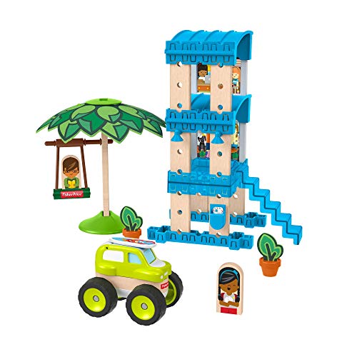 Fisher-Price Wonder Makers Bungalow en la playa, juguetes construcción niños +3 años (Mattel GFJ13) , color/modelo surtido Fisher-Price Wonder Makers Bungalow en la playa, juguetes construcción niños +3 años (Mattel GFJ13) , color/modelo surtido
