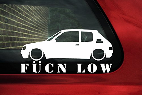 fucn – Adhesivo de coche bajo para Peugeot 205 GTI