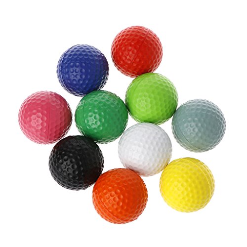 Guoyy 1 pelota de golf divertida de 10 colores para entrenamiento o regalo