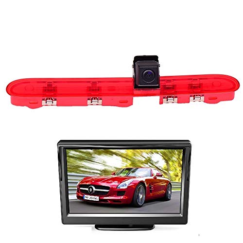 HD 720p Impermeable Reemplazo Coche Trasera Vista cámara de Marcha atrás Luz de Freno + Monitor TFT LCD 5.0" Pulgadas para Transporter Peugeot Expert Citroen Space Tourer Toyota ProAce Verso