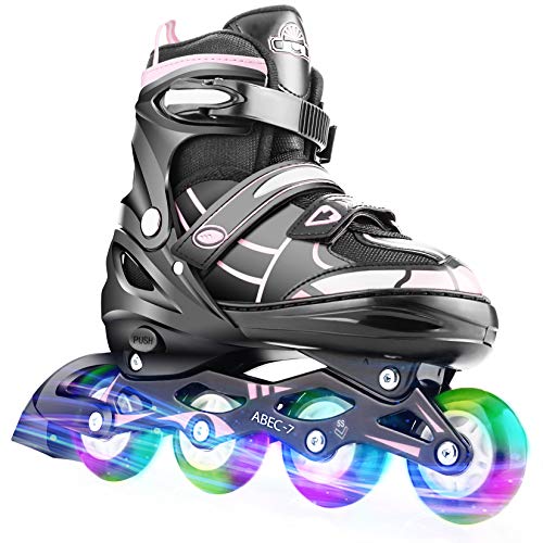 Hikole Patines en línea, Patines Ajustables Blade Light Up Patines Intermitentes Ruedas Patines en línea Hikole Patines en línea, Patines Ajustables Blade Light Up Patines Intermitentes Ruedas Patines en línea
