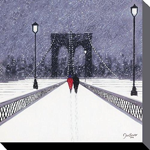 Jon Barker Noche Paseo en Puente de Brooklyn – New York Lienzo Prints, poliéster, 40 x 40 cm, Multicolor Jon Barker Noche Paseo en Puente de Brooklyn – New York Lienzo Prints, poliéster, 40 x 40 cm, Multicolor