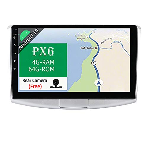 JOYX PX6 Android 10 Autoradio para VW Passat B6 / B7 Magotan/CC (2010-2018) - [4G+64G] - Gratis Cámara Canbus - 10.1 Pulgada GPS 2 DIN - Apoyo Dab 4G WLAN Bluetooth Carplay Mandos de Volante Google