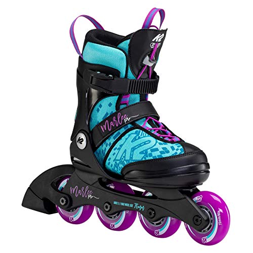 K2 Marlee Pro 30F0225 - Patines en línea para niña con Bota Blanda K2, Color Azul Claro y Morado