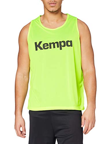 Kempa Training Bib Peto Reversible de Entrenamiento, Hombre, Amarillo Fluor, XL/XXL