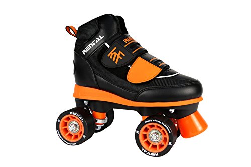KRF The New Urban Concept Velcro Jr Patines Paralelo 4 Ruedas, Negro, 32-33 KRF The New Urban Concept Velcro Jr Patines Paralelo 4 Ruedas, Negro, 32-33