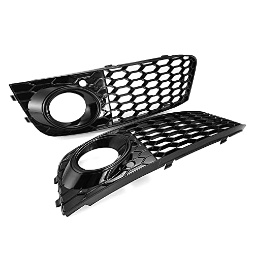 LBHUAJIA 1 Par Coche A4Fog Light Cover Parrilla Delantera Parrilla Honeycomb Mesh Lámpara De Luz Antiniebla Rejilla De Ventilación Abierta , para Audi A4 B8 Rs4 Style 2009~2012 LBHUAJIA 1 Par Coche A4Fog Light Cover Parrilla Delantera Parrilla Honeycomb Mesh Lámpara De Luz Antiniebla Rejilla De Ventilación Abierta , para Audi A4 B8 Rs4 Style 2009~2012