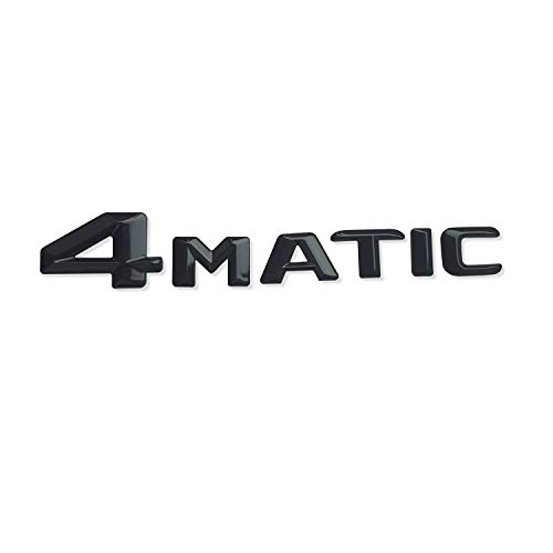 MCK Auto - 4Matic - Emblema para modificar el logotipo de la parte trasera del maletero trasero, color negro brillante